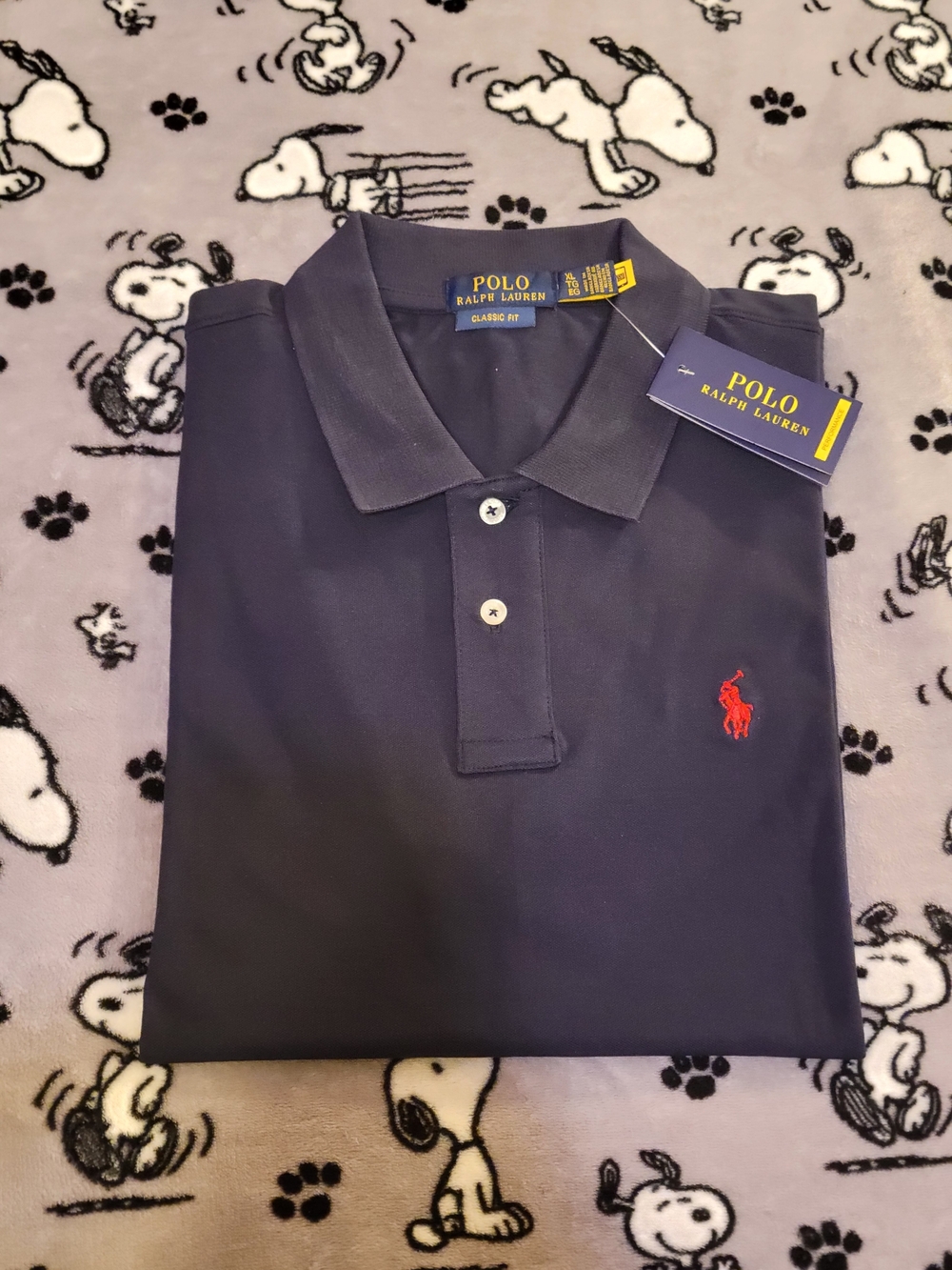 Brand New Polo Ralph Lauren Classic Navy Blue Polo Shirt XL